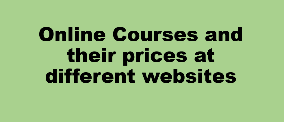 Online courses and their prices